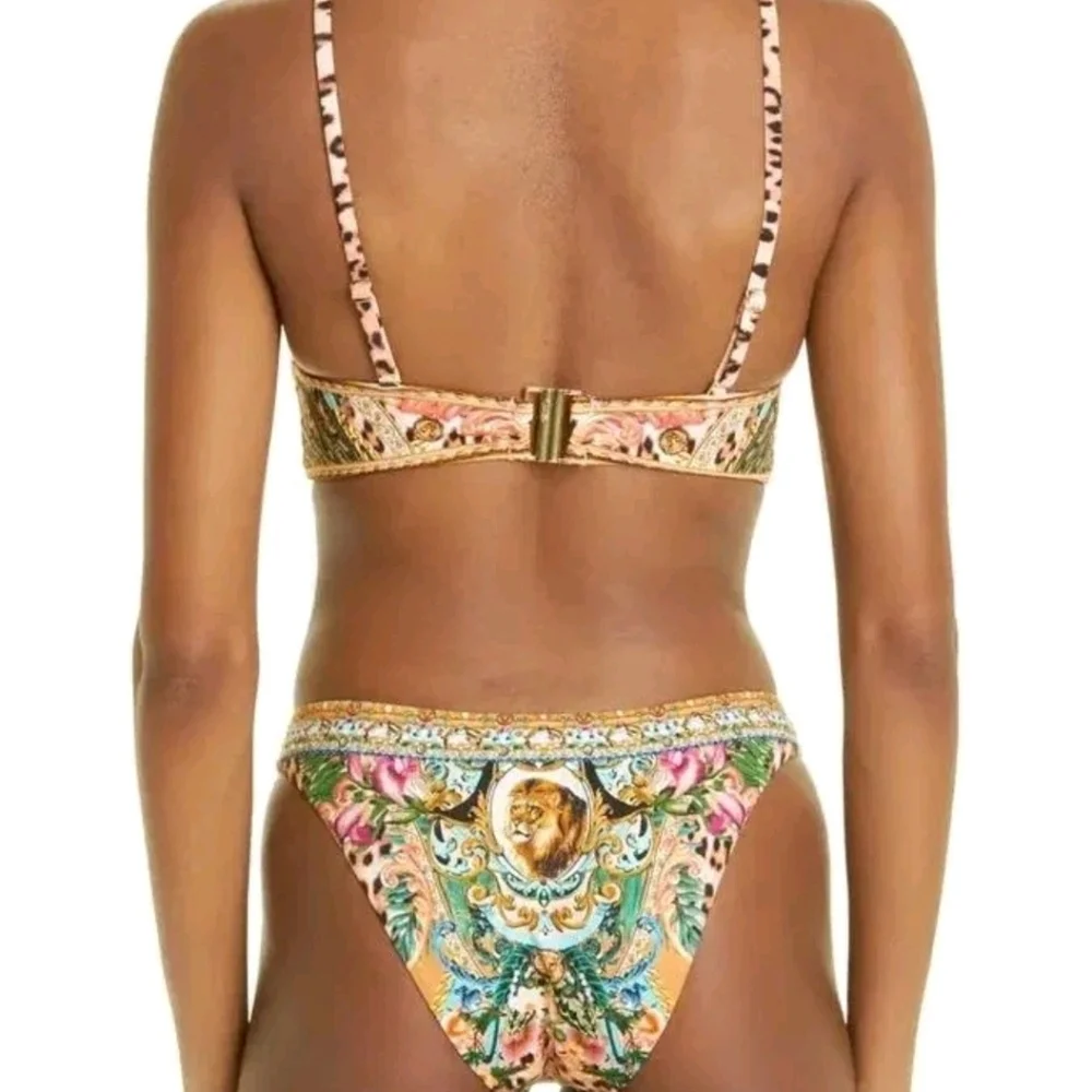 Desigual Baroque Floral Pink and Gold Bikini Set